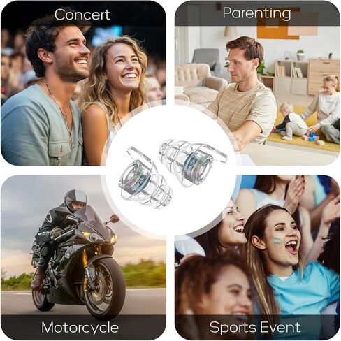 Hearprotek Hi-Fi Spirit Concert Ear Plugs, High Fidelity Silicone Music Ear Plugs for Concerts, Noise Reduction, Hearing Protection, Motorcycle, Musicians, Rave, Dj, Tinnitus Relief (Small Size) in Saudi Arabia