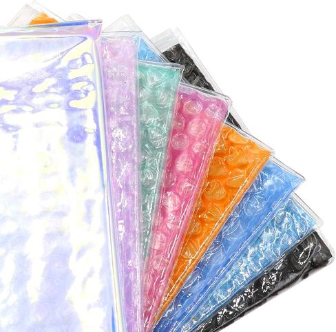JUMISEE 8 Colors Clear Bubble Out Bags Double Walled Packing Cushioning Bags Protective Wrap Bubble Pouches for Shipping, Storage, Packaging in Saudi Arabia