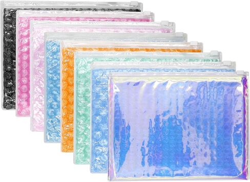 JUMISEE 8 Colors Clear Bubble Out Bags Double Walled Packing Cushioning Bags Protective Wrap Bubble Pouches for Shipping, Storage, Packaging in Saudi Arabia