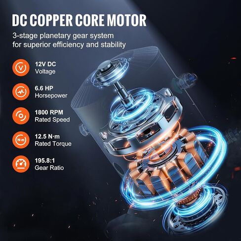 ونش كهربائي VEVOR، 13.500 رطل، 12V DC ونش شاحنة مع حبل صناعي Φ3/8 × 80 قدم من الألومنيوم Fairlead جهاز تحكم عن بعد لاسلكي وسلكي، IP55 مقاوم للماء لسحب قارب مقطورة جيب SUV على الطرق الوعرة in Saudi Arabia