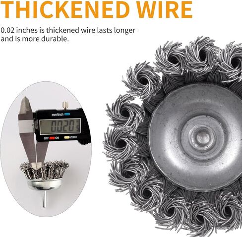 7 Pack Twist Knot Wire Wheel Brush Crimped Cup Wire Wheels Brush Set for Drill with 1/4-Inch Shank for Rust Removal, Corrosion and Paint in Kuwait