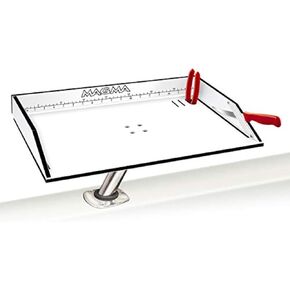 Magma Products, T10-312B Combination Bait/Filet Mate Table with Levelock Rod Holder Mount, 20 Inch x 12-3/4 Inch