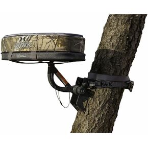 Hawk Any Angle 360 Degree Memory Foam Layered Steel Hunting Tree Seat with 7-Tilt Angle Adjustments, Black