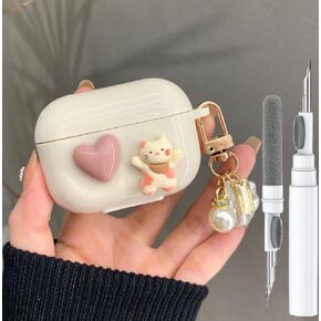حافظة القرش اللطيفة لحافظات Airpods Pro/Pro 2 Gen 2023/2022/2019، غطاء رائع كرتوني ثلاثي الأبعاد مضحك Kawaii مع مجموعة تنظيف وسلسلة مفاتيح لجهاز Apple Airpod Pro الجيل الثاني/الأول للأولاد والبنات والأطفال في سن المراهقة، سمك القرش