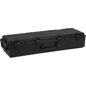MEIJIA Portable Rolling Waterproof All Weather Rifle Hard Case with Wheels,Customizable Fit Foam Inserted, Lightweight design,Elegant Black