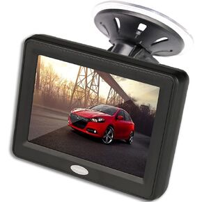 5’’ Inch TFT LCD Car Color Rear View Monitor Screen for Parking Rear View Backup Camera with 2 Optional Bracket(Suckers Mount and Normal Adhesive Stand), Camera not Included, Monitor Only