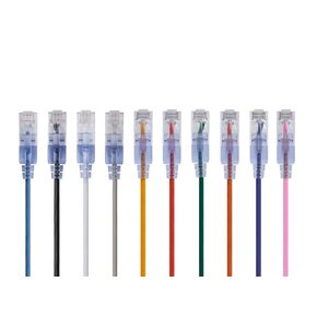 Monoprice Cat6A Patch Ethernet Cable - Snagless, UTP, 550MHz, 10G, 30AWG, 10 Feet, Blue - SlimRun Series