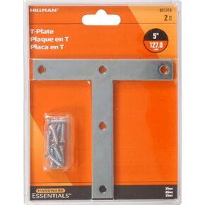 851712 5 x 5-Inch T-Plate, Zinc Plated