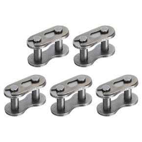 uxcell 6Pcs #520 Chain Master Connector Link Roller, 15mm Pitch Carbon Steel, Standard Connecting Split Links