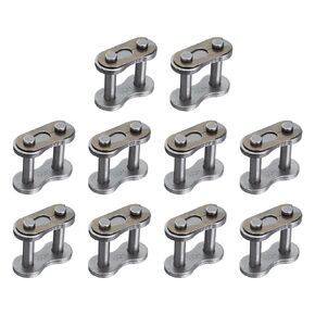 uxcell 10Pcs #35H/ DIN/ISO 06CH Chain Master Connector Link Roller, 3/8" Pitch Carbon Steel, Standard Connecting Split Links