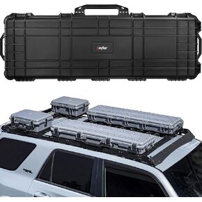 Eylar Overland Rugged Low Profile Storage Rack Hard-Shell Case (Black) (53 Inch)