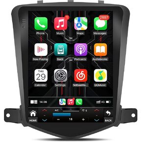 10.4 Inch 5G WiFi 8 Core 4G+64G Car Stereo Radio for Chevrolet Cruze 2009-2015 with CarPlay & Android Auto Android 12 GPS Navigation Support 48EQ Mirroring AirPlay Rear 1080P Camera SWC
