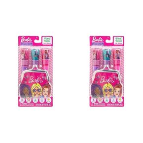 Townley Girl Barbie Coin Purse and Plant-Based Lip Gloss Set, Cute Pouch Wallet Small Money Bag Toy, Ages 3 and Up,