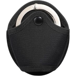 FINPAC Handcuff Holster Case, Flap & Open Top Tactical Handcuff Pouch for Hinged & Chain Handcuffs Molle Single Handcuff Pouch for Molle Vest, Belt Attachment