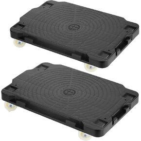 2 Packs Furniture Dolly Cart - Perfect Furniture Movers, Portable Trolley Cart with Wheels, Moving Dolly with 500lbs Capacity - Mini Hand Truck with 2 Ropes, Black in Kuwait