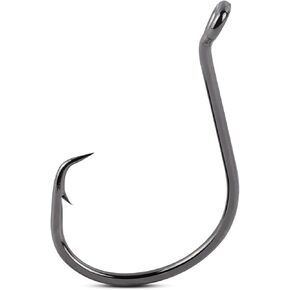 UCEC Circle Hooks Fishing Hooks 2X Strong Offset Circle Hooks Saltwater Black High Carbon Steel Octopus Catfish Fishing Hooks Fishing Gear Tackle 150pcs/ 240pcs - Size:#1 1/0 2/0 3/0 4/0 5/0 6/0 8/0
