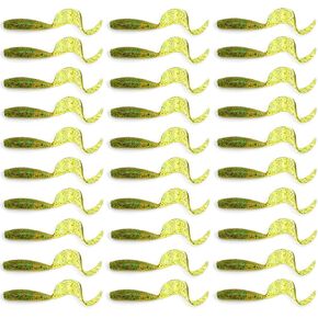 Goture Soft Plastic Curly Grub Fishing Lures Set Artificial Colorful Paddle Tail Swimbaits Worms Crappie Bait Smell Tubes Bait Heads Lures for Bass Bluegill Panfish Shad Perch Trout Walleye