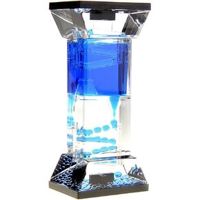 PowerTRC Liquid Motion Bubbler | Liquid Sensory Toy Timer | Calm and Relaxing Fidget Desk Toy | Helps with Anxiety, Austism, ADHD | Blue
