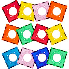 PicassoTiles Motion Activated Marbles 8pc LED Light-Up Glow in The Dark Translucent Balls for Marble Run Race Racetrack Maze Magnetic Construction Magnet Tiles Building Block STEM Education Kids Toys