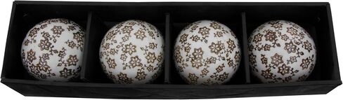 Oriental Furniture 4" Black Stripes Porcelain Ball Set in Saudi Arabia