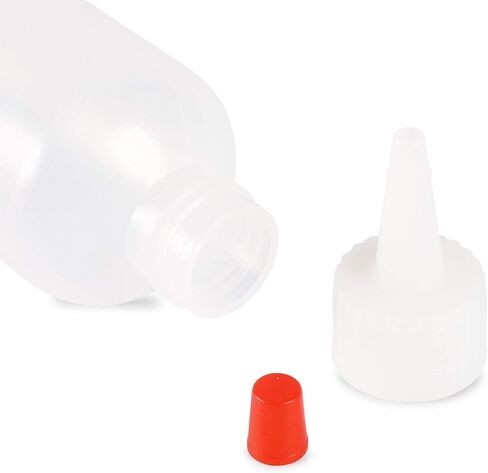 Juvale Boston Round Squeeze Bottles with Red Caps (2 oz, White, 24 Pack) in Saudi Arabia