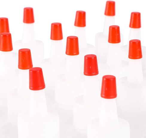 Juvale Boston Round Squeeze Bottles with Red Caps (2 oz, White, 24 Pack) in Saudi Arabia