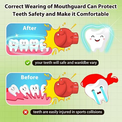 2 Pcs Football Mouth Guard with Strap, Big Size Soft Youth Mouth Guard Football Mouthpiece, Professional Mouth Guard Sports for Basketball, Boxing, Rugby, MMA, Hockey for Adult & Youth (Black-Red) in Saudi Arabia