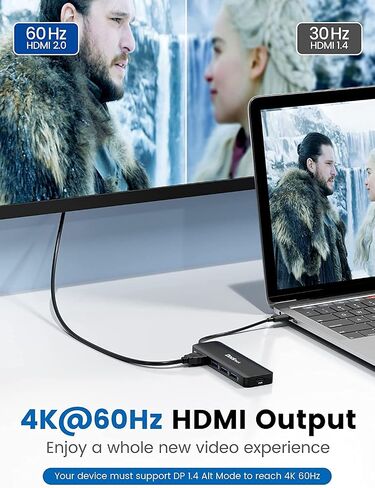 8K HDMI USB C HUB, 5-in-1 USB-C Multiport Adapter, Dockteck USB Dock Dongle with 8K 30Hz/4K 120Hz/4K 60Hz HDMI, 100W PD, 3 x USB 3.0 for Steam Deck, MacBook Pro/Air M1, iPad Pro/Air, Surface Pro 7/8/X in Kuwait