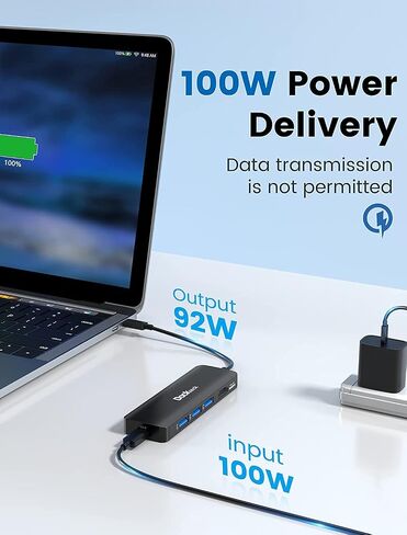 8K HDMI USB C HUB, 5-in-1 USB-C Multiport Adapter, Dockteck USB Dock Dongle with 8K 30Hz/4K 120Hz/4K 60Hz HDMI, 100W PD, 3 x USB 3.0 for Steam Deck, MacBook Pro/Air M1, iPad Pro/Air, Surface Pro 7/8/X in Kuwait