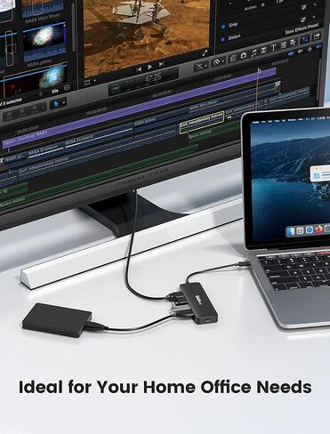 8K HDMI USB C HUB, 5-in-1 USB-C Multiport Adapter, Dockteck USB Dock Dongle with 8K 30Hz/4K 120Hz/4K 60Hz HDMI, 100W PD, 3 x USB 3.0 for Steam Deck, MacBook Pro/Air M1, iPad Pro/Air, Surface Pro 7/8/X in Kuwait