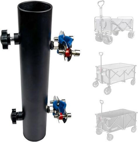 Folding Wagon Cart Umbrella and Fishing Rod Holder - Ideal for Wagon Cart, Garden, Gorilla, and Camping Carts - No Drilling Required in Saudi Arabia