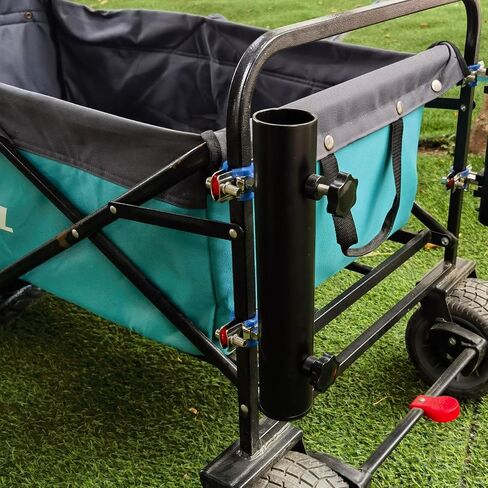 Folding Wagon Cart Umbrella and Fishing Rod Holder - Ideal for Wagon Cart, Garden, Gorilla, and Camping Carts - No Drilling Required in Saudi Arabia