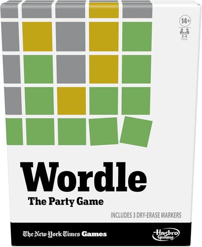 Hasbro Gaming Wordle The Party Game for 2-4 Players, Official Wordle Board Game Inspired by New York Times, Games for Ages 14+, Word Games in Saudi Arabia