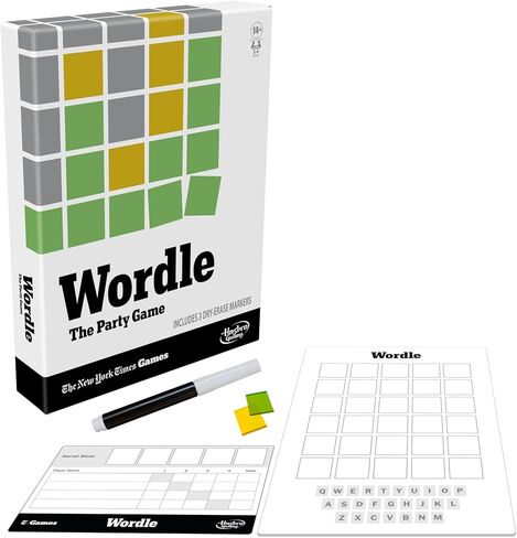 Hasbro Gaming Wordle The Party Game for 2-4 Players, Official Wordle Board Game Inspired by New York Times, Games for Ages 14+, Word Games in Saudi Arabia