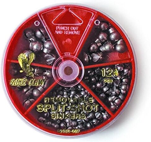 Eagle Claw Bass Casting Sinker Assortment, 27 Sinkers, Plain Lead, Assorted Sizes, Dial Pack in Saudi Arabia