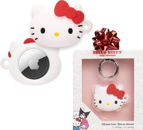 iFace Sanrio Hello Kitty Silicone Protective Cover Designed for Apple AirTags [50th Anniversary Special Limited Edition] [Carabiner Keychain Clip Included] [Cute Character Case] in Kuwait