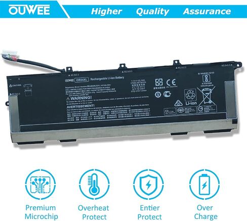 بطارية كمبيوتر محمول OUWEE VX04XL متوافقة مع HP Zbook 15 G5 G6 2YW99AV 2YX00AV 2ZC40EA 2ZC41EA 3AX02AV 3AX04AV 4QH14EA 5KY99AV Serie HSTNN-IB8F 4ME79AA HSN-Q13C L05766-855 L06302-1C1 15.4 الخامس 90 واط ساعة in Saudi Arabia