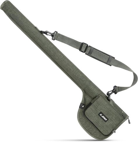 Lixada Fly Fishing Rod Case,Portable Fishing Tackle Bag,Canvas Fishing Pole Storage Bag Fly Rods Reels Durable Carry Case in Saudi Arabia