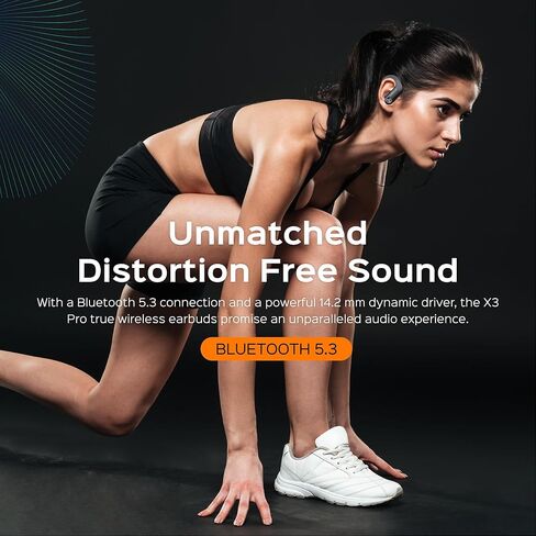 TREBLAB X3-Pro Earbuds Wireless Bluetooth, Earhook IPX5 12H Powerbank in Kuwait