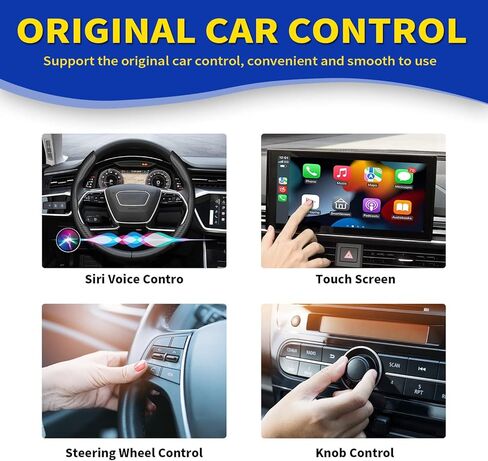 محول Carplay اللاسلكي Flgocexs لهواتف iPhone Apple، توصيل وتشغيل دونجل Carplay اللاسلكي سلكي إلى اتصال لاسلكي 5 جيجا هرتز واي فاي اتصال تلقائي carplay محول لاسلكي لطراز السيارة OEM 2016+ in Kuwait