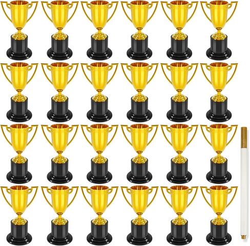4 inch mini trophies, Trophies for kindergarten graduation, bowling tournaments, basketball games, kids soccer awards, Must have football party favors, plastic trophy. in Kuwait