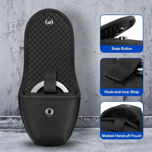 FINPAC Handcuff Holster Case, Flap & Open Top Tactical Handcuff Pouch for Hinged & Chain Handcuffs Molle Single Handcuff Pouch for Molle Vest, Belt Attachment in Saudi Arabia