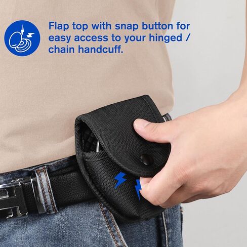 FINPAC Handcuff Holster Case, Flap & Open Top Tactical Handcuff Pouch for Hinged & Chain Handcuffs Molle Single Handcuff Pouch for Molle Vest, Belt Attachment in Saudi Arabia