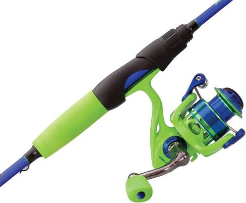 Lew's Wally Marshall Speed Shooter Spinning Reel and Fishing Rod Combo, IM6 Graphite Blank, Size 100 Reel, Right or Left-Hand Retrieve, Blue/Green in Saudi Arabia
