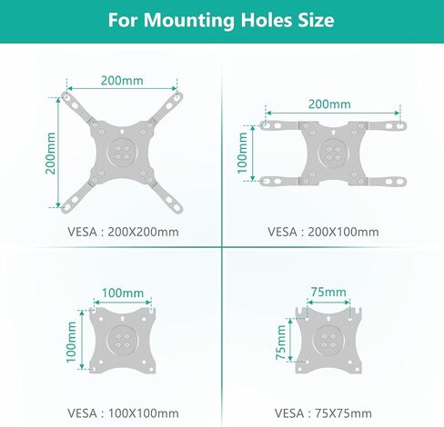 WALI RV TV Mount, Lockable TV Wall Mount for Camper Trailer Motor Home, Full Motion Anti-Vibration Arm for 13-43 inch LED, LCD Flat Screens and Monitors, up to 33lbs (1343LK) in Kuwait