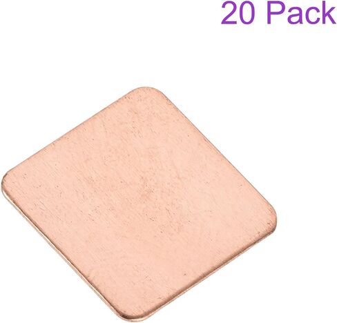 DMiotech 5 Pack 15 x 15 x 0.1mm مجموعة وسادة نحاسية حرارية IC رقائق غرفة تبريد تبريد الرقائق لتبريد الكمبيوتر المحمول in Kuwait