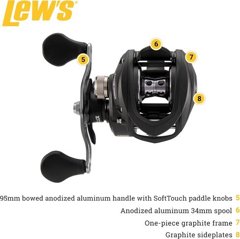 Lew's Speed Spool LFS Baitcast Fishing Reel, Aluminum Frame, Premium 10 Stainless Steel Ball Bearings in Saudi Arabia