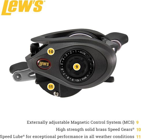 Lew's Speed Spool LFS Baitcast Fishing Reel, Aluminum Frame, Premium 10 Stainless Steel Ball Bearings in Saudi Arabia