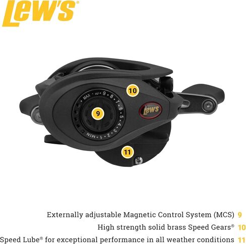 Lew's Speed Spool LFS Baitcast Fishing Reel, Aluminum Frame, Premium 10 Stainless Steel Ball Bearings in Saudi Arabia