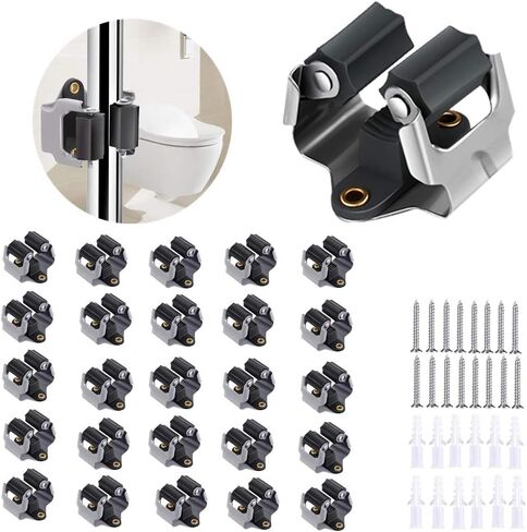3-H Mop and Broom Holder Wall Mount 4 Pack,Broom Holder Wall Mount,Broom Holder for Garage Garden Shed Storage System Laundry Room Home Kitchen Organization up to 1.45 Inch in Saudi Arabia